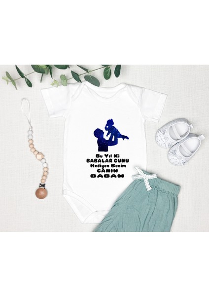 Kişiye Özel Baba Zıbın Body %100 Pamuk Babalar Günü Hediyesi