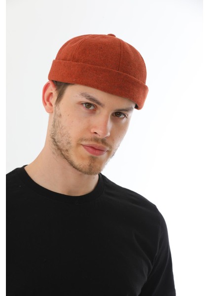Kaşe Kiremit Arkadan Ayarlı Retro Hip-Hop Takke Şapka