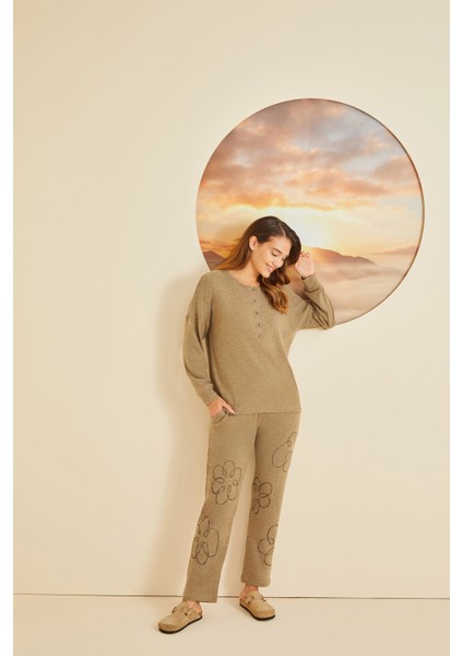 7735 Kadın Kışlık Pijama Takım