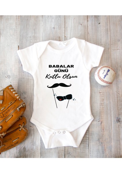 Bebek Zıbın Body Özel Baba Tasarımlı Pamu