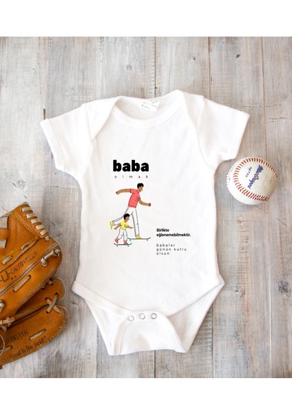Kişiye Özel Baba Zıbın Body Pamuk Babalar Günü Hediyesi