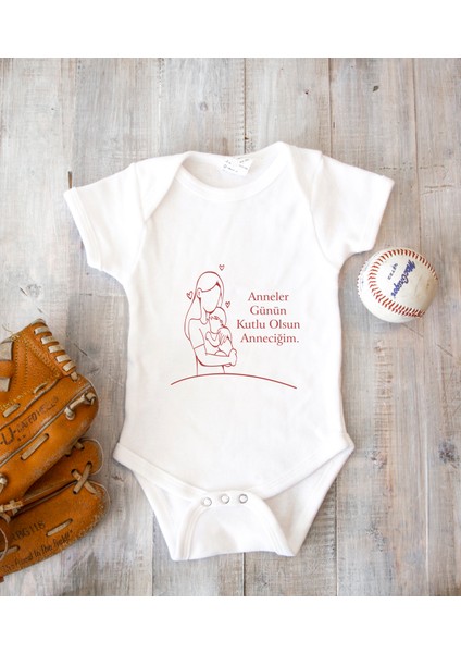 Anneler Günü Hediyesi Kişiye Özel Tasarlanabilen Pamuk Zıbın Bod