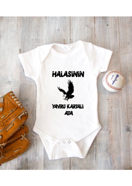 Isme Özel Isimli Baskı Yazılabilen Pamuk Halasının Balı Bebek Zıbın Bod