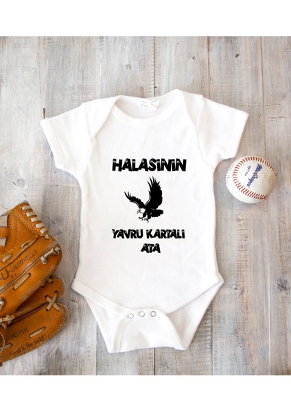 Isme Özel Isimli Baskı Yazılabilen Pamuk Halasının Balı Bebek Zıbın Bod