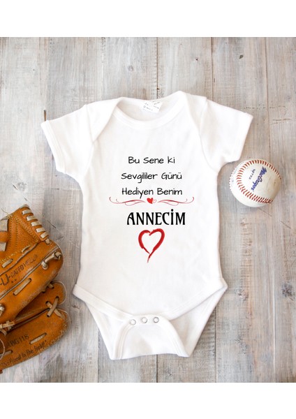 Isme Özel Isimli Baskı Yazılabilen Pamuk Anne Baba Sevgililer Günü Bebek Zıbın Body Sevgililergünüu