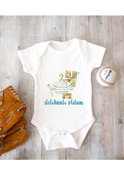Isme Özel Isimli Baskı Yazılabilen Pamuk Sünnet Bebek Zıbın Body 050