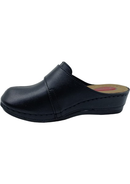Elegance 122 Kadın Siyah Burnu Kapalı Terlik modelleri