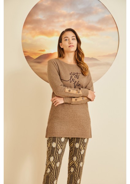 7737 Kadın Kışlık Pijama Takım
