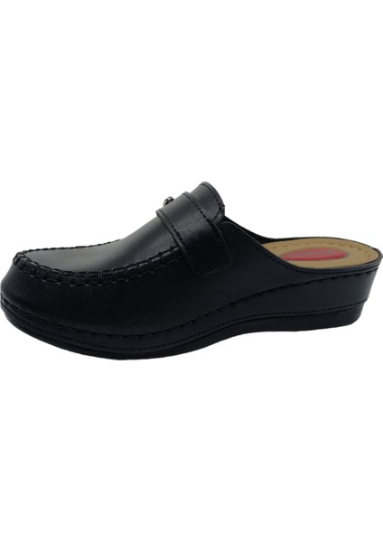 Elegance 123 Kadın Siyah Burnu Kapalı Terlik fiyatları