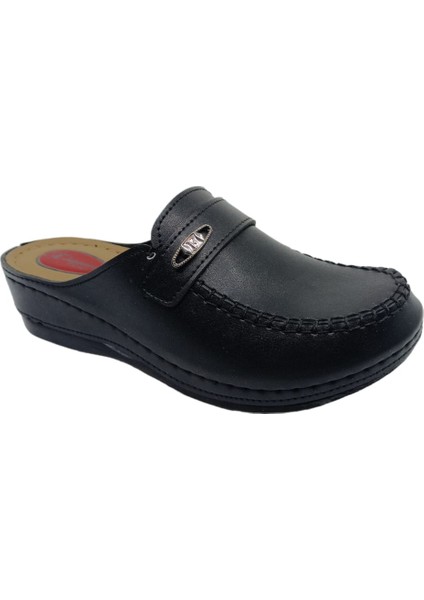 Elegance 123 Kadın Siyah Burnu Kapalı Terlik modelleri