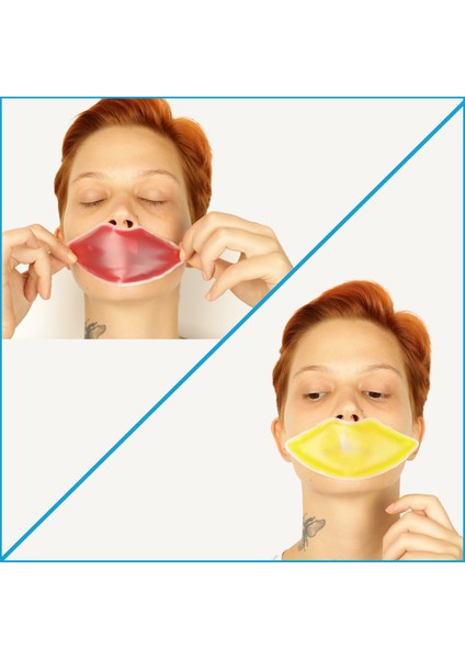 Termojel Dudak Sıcak Soğuk Dudak İçin Kompres Jel Dudak Buz Paketi Tekrar Kullanılır 2'li Set fırsatları