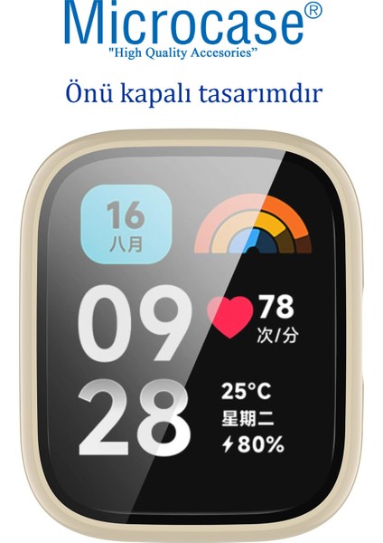 Xiaomi Watch 3 Active 1.83 Inch Ekran Korumalı Sert Rubber Kılıf - AL3173 modelleri