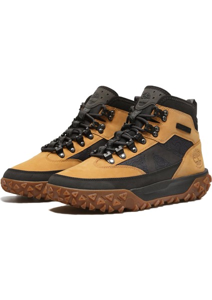 Mid Lace Up Waterproof Hiking Sarı Bot