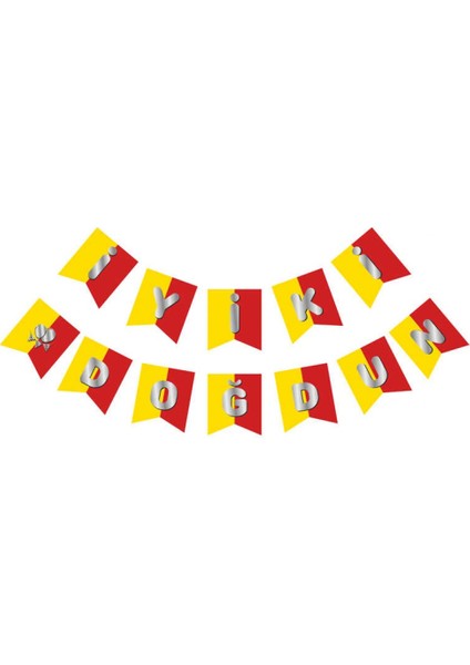 Flama Iyiki Doğdun Çizgili Sarı Kırmızı Pk:1