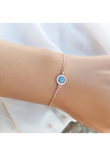 925 Ayar Gümüş Rose Nazar Bileklik fırsatları