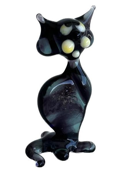 El Yapımı Murano Cam Kedi Biblo A48-03