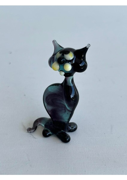 El Yapımı Murano Cam Kedi Biblo A48-03