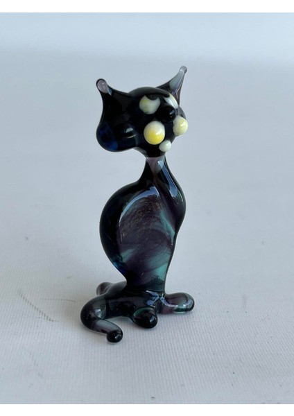 El Yapımı Murano Cam Kedi Biblo A48-03