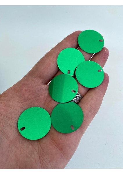 Yuvarlak Elbise Pvc Payet Pul Yeşil 30MM 625 Gram