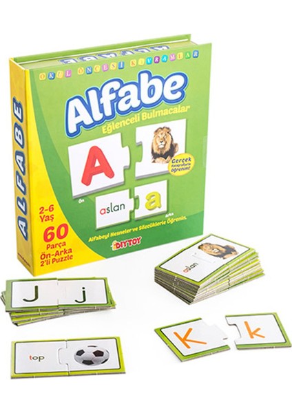 1406 Dıytoy, Eğlenceli Bulmacalar - Alfabe / 2-6 Yaş