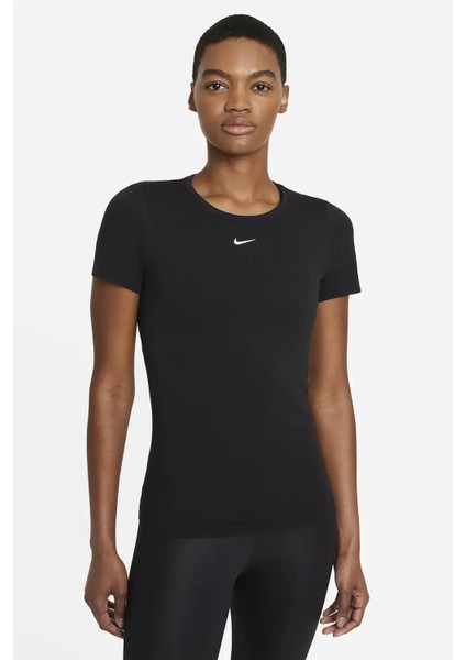 Dri-Fit Advantage Aura Short-Sleeve Slim Fit Kesim Siyah Kadın Spor Tişört