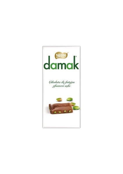 Damak Antep Fıstıklı Sütlü Çikolata 70 G ( 1 Adet )