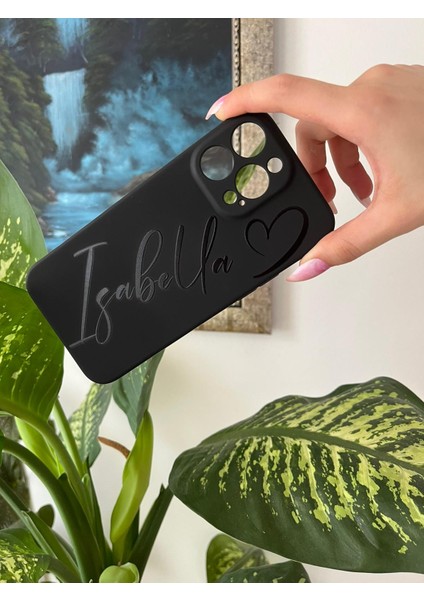 Kabartmalı Parlak El Yazısı Kalpli Isimli Iphone Telefon Kılıfı indirimleri