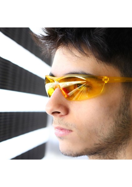 Iş Güvenlik Gözlüğü Rüzgar Toz Korumalı Gözlük Uv Koruyucu Güneş Gözlüğü Silikon Burunluk Sarı fiyatları