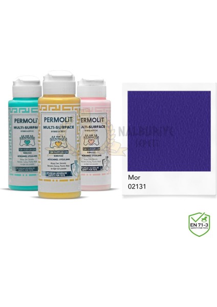 Multi Surface Akrilik Hobi Boyası Mor 120 Ml.