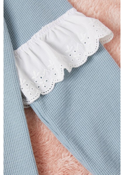 Yeşil Smile Nakışlı Kız Çocuk Waffle Sweatshirt 16594 modelleri