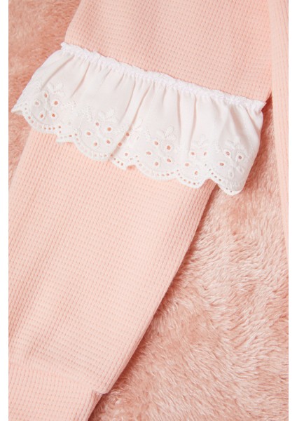 Somon Smile Nakışlı Kız Çocuk Waffle Sweatshirt 16590 modelleri