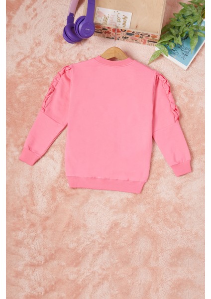 Pembe Summer Yazı Nakışlı Kız Çocuk Sweatshirt 16583 fırsatları