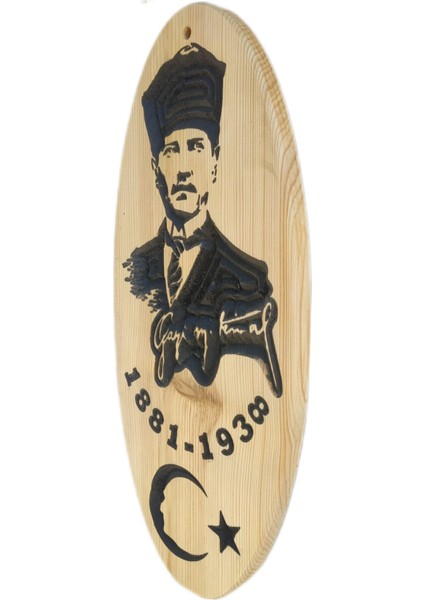 Atatürk Ahşap Oyma duvar Süsü. kavukluk,ahşap raf