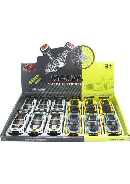 KM-3672C Çek Bırak 1:36 Metal Spor Araba -Vardem Oyuncak