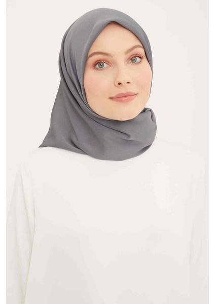 Trend Gri Düz Renk Eliza Eşarp 66