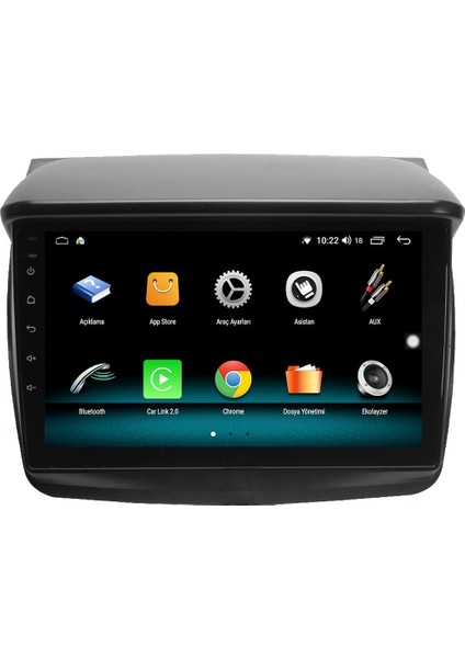 Mitsubishi L200 Android 13 Multimedya Carplay 4gb RAM+64GB HDD 2007-2014 Navigasyon Ekran