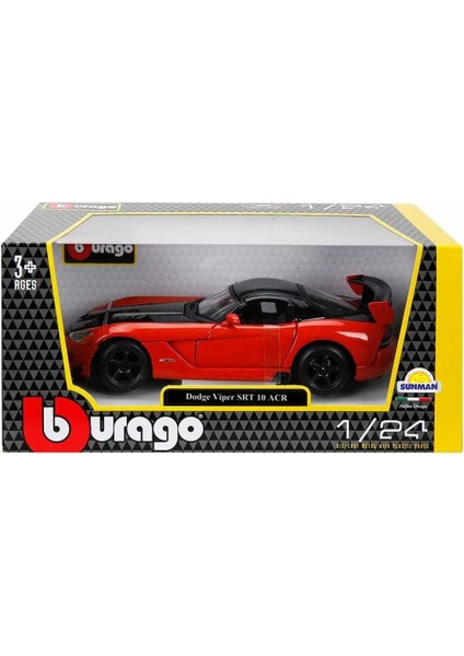 S00022114 Burago 1/24 Dodge Viper Srt 10 Acr Sun [mustazen]