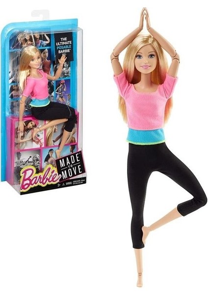 Barbie Sonsuz Hareket Bebeği Sarışın Siyah Taytlı DHL82 [mustazen]