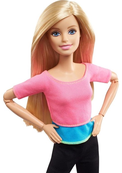 Barbie Sonsuz Hareket Bebeği Sarışın Siyah Taytlı DHL82 [mustazen]