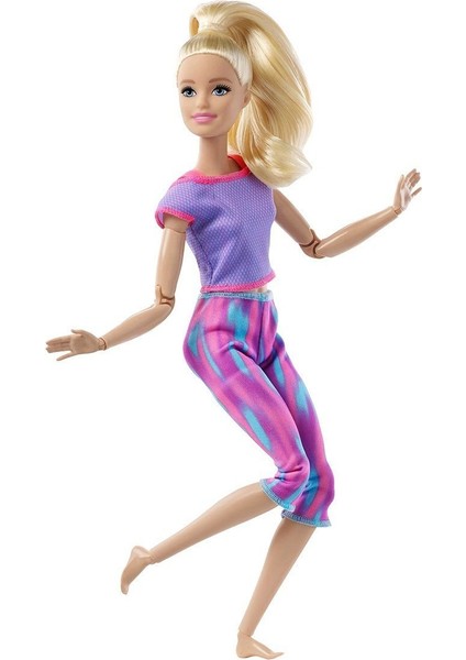 GXF04 Sarışındesenli Taytlı Sonsuz Hareket Barbie [mustazen]