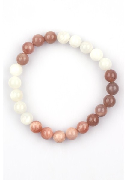 Ay Taşı Doğal Taş 8 mm Küre Kesim Bileklik fiyatları