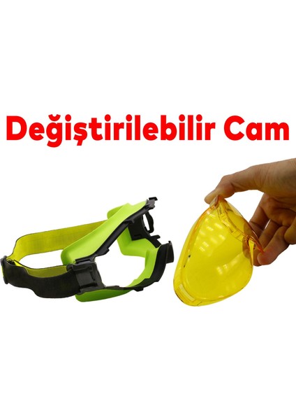 Kayak Gözlüğü Değiştirebilir Camlı Güneş Kar Gözlük Gökkuşağı Snowboard Glasses Gözlük+3 Adet Yedek Cam