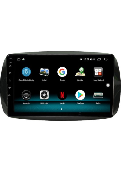 Mercedes Smart Android 13 Multimedya Carplay 4gb RAM+64GB HDD 2015-2018 Navigasyon Ekran