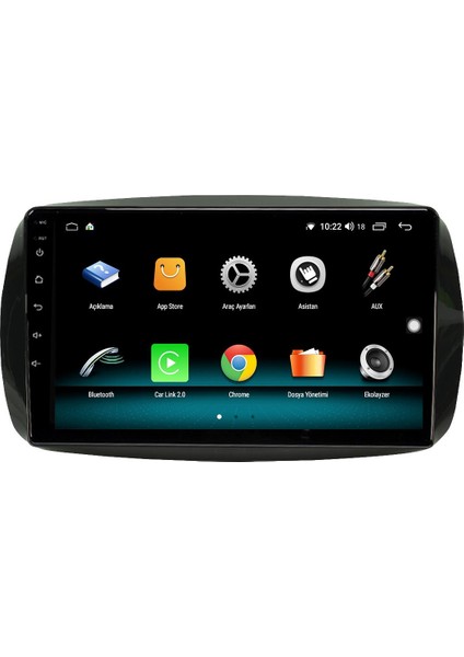 Mercedes Smart Android 13 Multimedya Carplay 4gb RAM+64GB HDD 2015-2018 Navigasyon Ekran