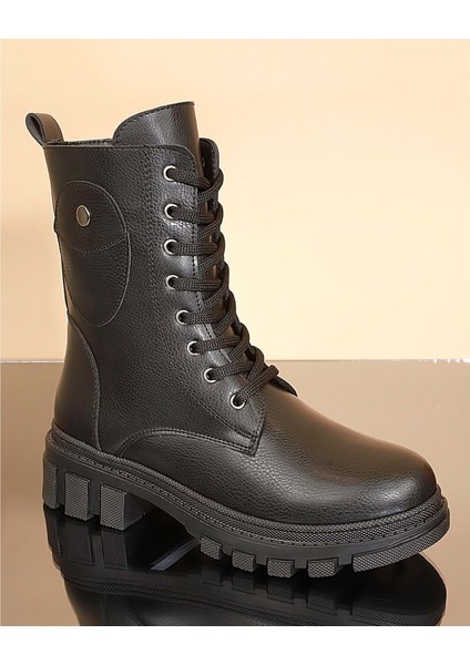 1730-238008 Kauçuk Tabanlı Bayan Postal Spor Bot NKT01730-SIYAH-39 fiyatları