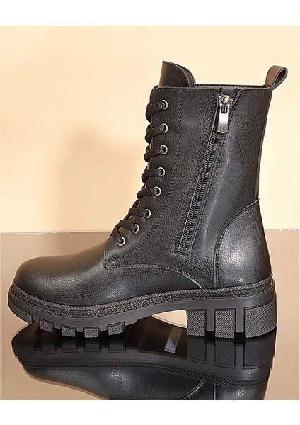 1730-238008 Kauçuk Tabanlı Bayan Postal Spor Bot NKT01730-SIYAH-39 fırsatları