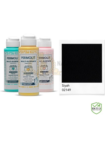 Multi Surface Akrilik Hobi Boyası Siyah 120 Ml.