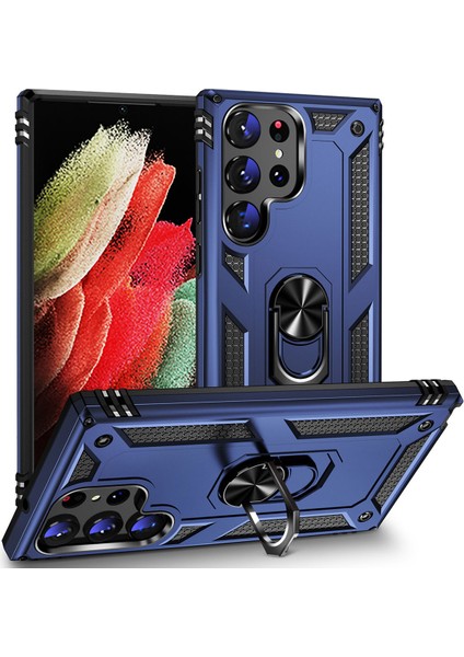 Galaxy S23 Ultra Kılıf Zore Vega Kapak-Mavi