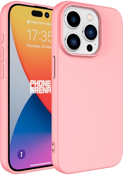 iPhone 15 Pro Kılıf Zore Lsr Lansman Kapak-Pembe Açık