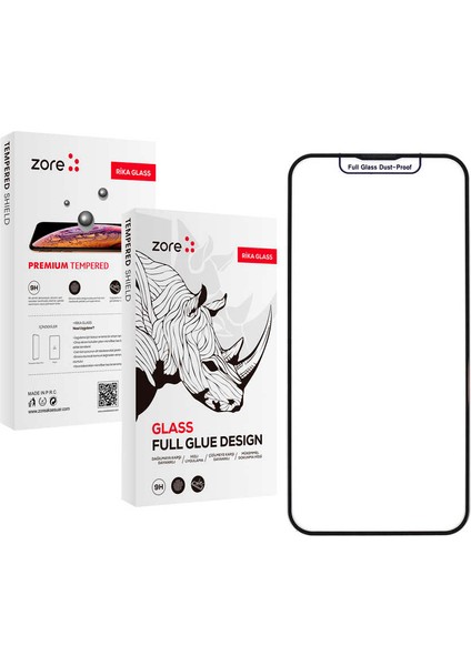 iPhone 15 Zore Rika Premium Temperli Cam Ekran Koruyucu